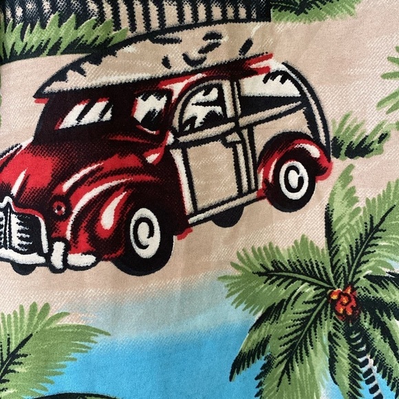 INgear Hawaiian Tropical Surf Shirt Short Sleeve Colorful Palm Size XL - Picture 4 of 10